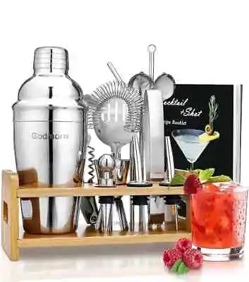 £16.99 • Buy 15 Pcs Cocktail Shaker, Cocktail Maker Kit Stainless Steel With Stand