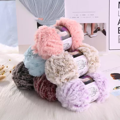 50g Soft Hand Knitting Yarn Warm Fur Baby Yarn Sweater Scarf Hat Imitation Mink • $4.06