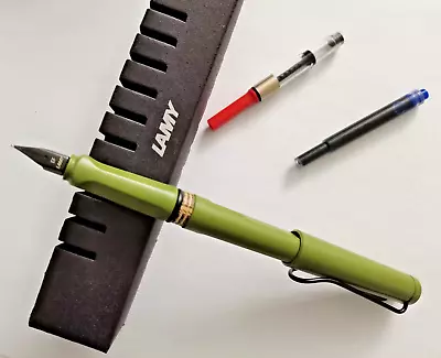 Green LAMY Safari Pen Special Limited Edition EF Nib With A Cartridge Converte • $9.99