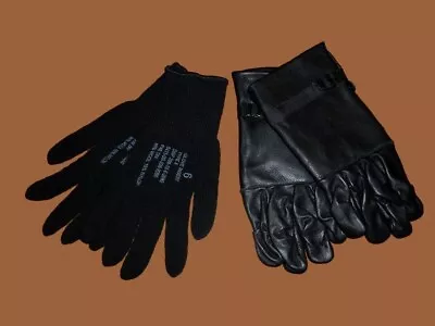 U.s Military Style D-3a Leather Gloves Cold Weather Size 6 X- Large W/liner • $29.98