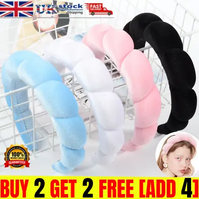 NEW Womens Spa Headband Skincare Hairband Make Up Hair Band Sponge Adjustable • £5.55