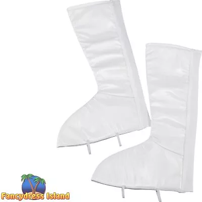 £12.69 • Buy Forum 1960s 60's White Boot Tops Mod Adults Fancy Dress