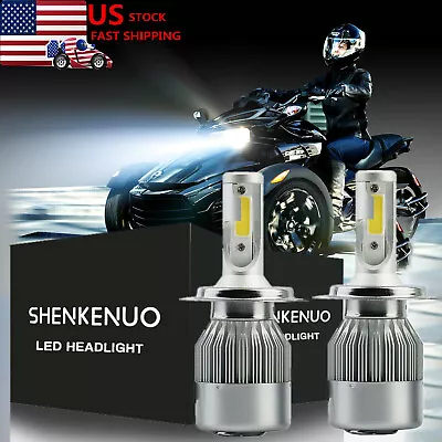 LED Headlight Bulbs Conversion Kit For The Can-Am Spyder F3 F3-S Pair 6000K 110W • $16.49