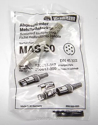 Hirschmann Male 6-Pin DIN Connector / MAS 60 • $6.95