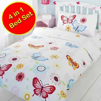 £22.99 • Buy Junior Toddler Duvet Bedding Set 4 In 1 Boys Girls - Various Designs Available
