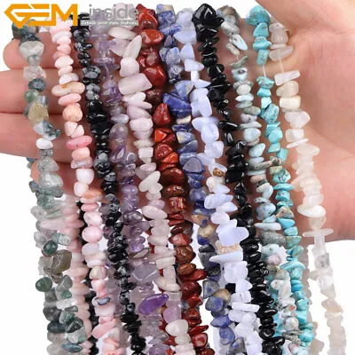$3.33 • Buy Natural Freeform  Gemstones Chips Beads For Jewelry Making 34 /15  Bulk 7-8mm
