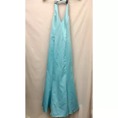 Vintage 90s Faviana Prom Dress Maxi Gown Blue Size 3/4 Made In USA • $59.75