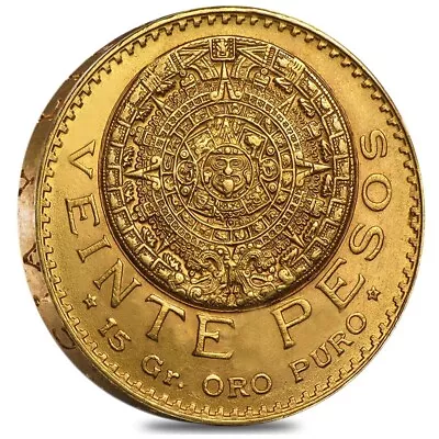 20 Pesos Mexican Gold Coin AU/BU (Random Year) • $1209.44