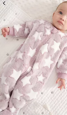 £7.99 • Buy Next Baby Girl Fleece Warm Sleepsuit Up To 3 Months