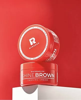 🍉NEW🍉BYROKKO SHINE BROWN Watermelon Extreme Fast Tan Cream Oil Sun Bed 200ml • £20.99