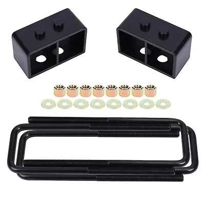 3  Leaf Rear Leveling Lift Kits For 2004-2021 F150 Raise Blocks & U-bolts Set • $40.98