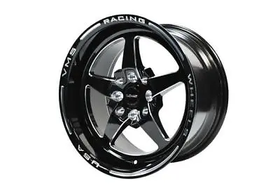 VMS Racing Black V Star Drag Wheels Rims 15x8 5X114.5 5x4.5  +20 ET 73.1 5.3  BS • $199.95