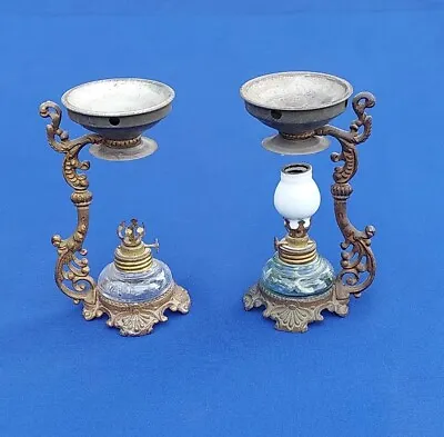 2 Antique 1880’s Vapo Cresolene Vaporizer Miniature Oil Lamp Patented Collector • $75