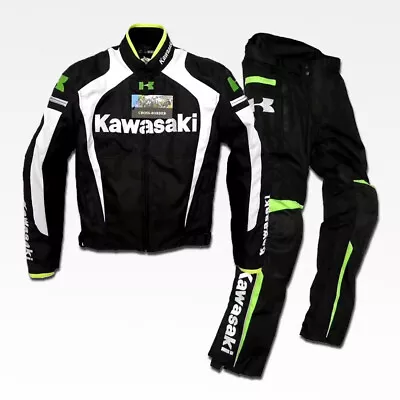 Kawasaki Windproof Jacket And Pants Suit Motorcycle Racing Riding • $200