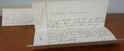 $129.99 • Buy 1863 Civil War Discharge Papers Buffalo NY 108th Regiment NYS Vols