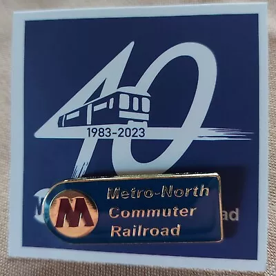 MTA Metro-North Commuter Railroad 40th Anniv. Logo Enamel Pin New Free Shipping • $18.75