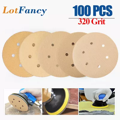 6'' 100PCS 320Grit Dustless Hook-and-Loop Sanding Disc Orbital Sander Sand Paper • $24.99