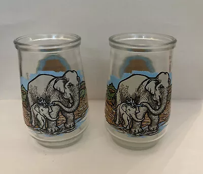 Vintage Welch's Endangered Species Asian Elephant Jelly Jar Glasses • $12.50