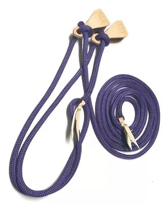 Mecate Rein Yacht Rope Purple 5/8  W/natural Black Or Brown Slobber Straps • $95