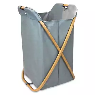 Bamboo Folding X-Frame Laundry Hamper Sorter • $37.95