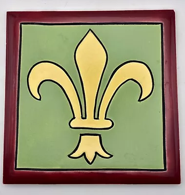 Fleur Di Lis Dust Pressed Tile From The Mosaic Tile Company In 1955 6  X 6  • $45