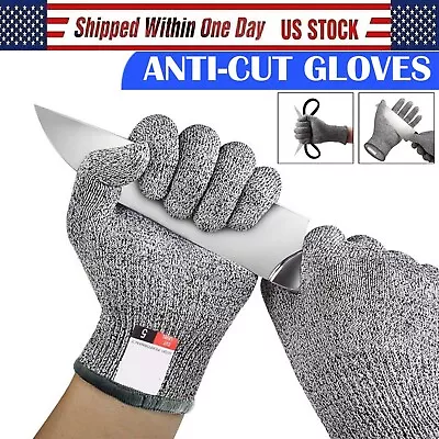 Protective Cut Resistant Gloves Level 5 Certified Safety Cut Meat Wood Carving • $4.49