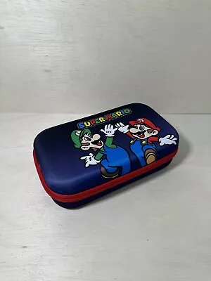 Nintendo Super Mario Soft Embossed Game Case School Supply Pencil Box Luigi Blue • $14.99