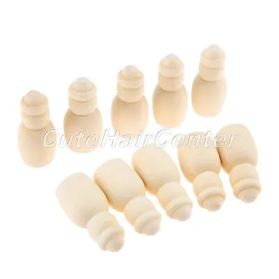 £4.19 • Buy 10Pcs Wooden Peg Dolls Unfinished Male Female Family People DIY Crafts Kids Toy