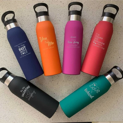 $16.95 • Buy Valentines Day Gift Drink Bottle Personalised Engraved Gift For Him Gift For Her