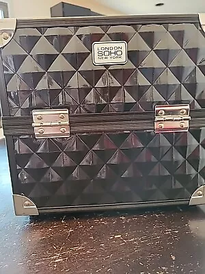 London Soho NY Makeup Train Travel Case Jewelry Box Top Handle Container • $6