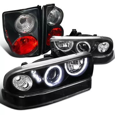 For Chevy S10 Black SMD LED Projector Headlights+Bumper Lights+Tail Lamps • $149.95