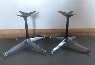 Pair Of Vintage Herman Miller Charles Eames Aluminum Group Chair Bases • $299.99