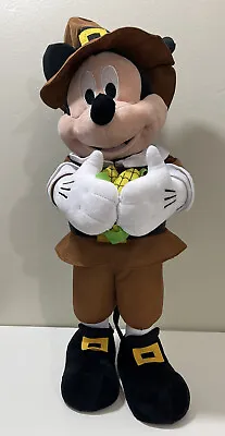 Disney Mickey Mouse Pilgrim Thanksgiving Fall Stand Up Door Greeter 24 Inch • $35