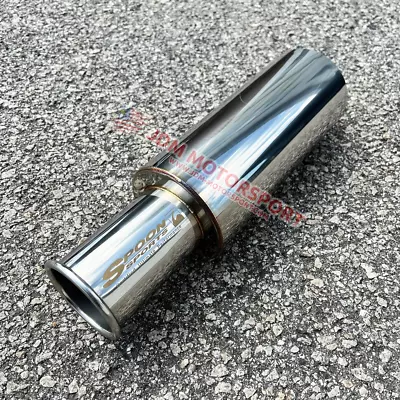 Spoon Sport Universal SINGLE EXHAUST MUFFLER Inlet 2inch Outlet 3 Inches SUS304 • $125