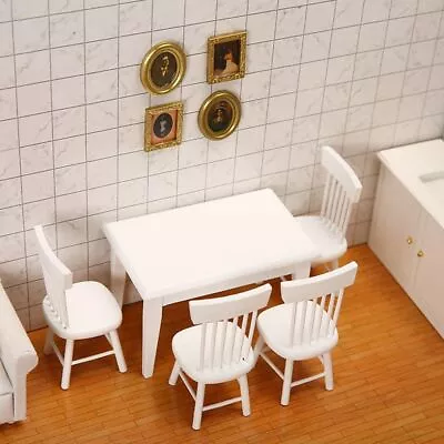 Simulation Chair Table Furniture Toys Wooden Table Doll House Decoration • $12.02