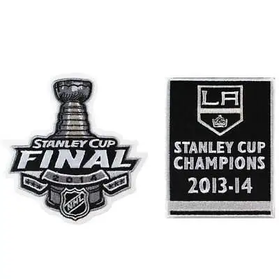 2014 NHL Stanley Cup Final Champions Los Angeles Kings Banner Jersey Patch Combo • $13.95