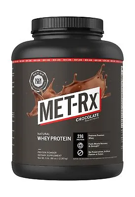 MET-Rx Natural Whey Protein Powder Chocolate 5 Lb Easy Mix Protein Powder... • $89.99