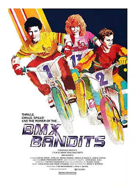 NEW BMX Bandits Movie Poster Canvas Print Nicole Kidman 80s FREE SHIPPING • $84.16