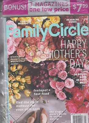 3 Magazines May 2018 Family Circle/Better Homes & Gardens/Martha Stewart Living • $7.99