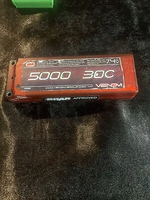 Venom 30C 2S 5000mAh 7.4V Hard Case RC LiPo Battery ROAR Approved No Plug • $30