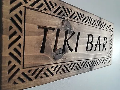 £13.99 • Buy Rustic Tiki Bar Wooden Decoration/sign Type3