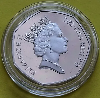 United Kingdom Queen Elizabeth Coin 50 Pence 1992/93 Dual Date E.c. Presidency 1 • £36.74