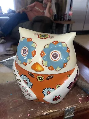 ANTIQUE Cracker Barrel Owl Cookie Jar Mid-century RETRO 70s Style Farmhouse • $21.94