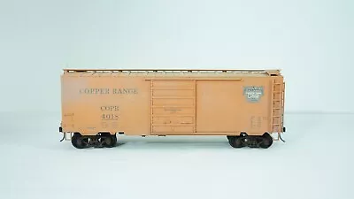 O Scale 2-Rail Copper Range Railroad Single Door Weathered Box Car #4018 B66 • $19.95