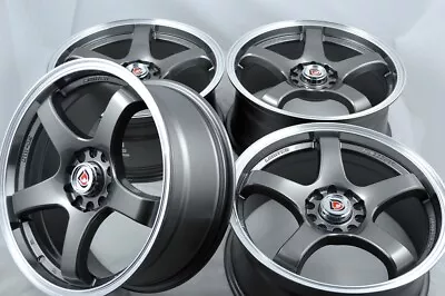 4 New DDR Fuzion 17x7.5 5x108/110 38mm Gunmetal Machined Lip 17  Rims Wheels • $659