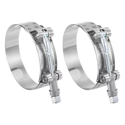 T-Bolt Hose Clamp 2Pcs 64-72mm 201 Stainless Steel Intake Intercooler Clamps • $20.68