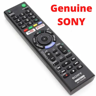 £15.90 • Buy Genuine Sony RMT-TX300E RMTTX300E Smart TV Remote Control With NETFLIX & YouTube