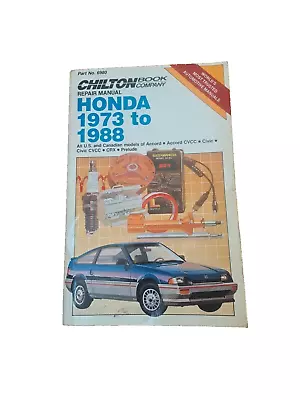 Honda 1973-1988 Accord Civic CRX Chilton's Service & Repair Manual Book 6980 • $7.67