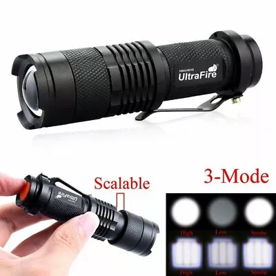 6000 LM UltraFire CREE XM-L T6 Torch Zoomable LED Lamp Zoom Light Flashlight • $12.35
