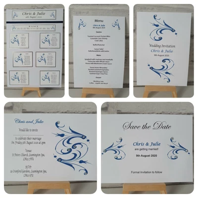 £3.80 • Buy SWIRL Handmade Personalised Invitations Wedding Birthday Party Engagement 10pk